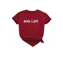 BOSS LADY TEES - WINE